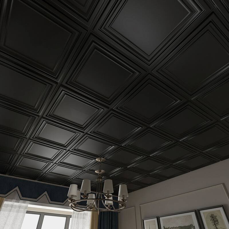 Art3d 2x2 PVC Decorative Suspended Ceiling Tiles,Glue-up Ceiling Tile,12Pcs