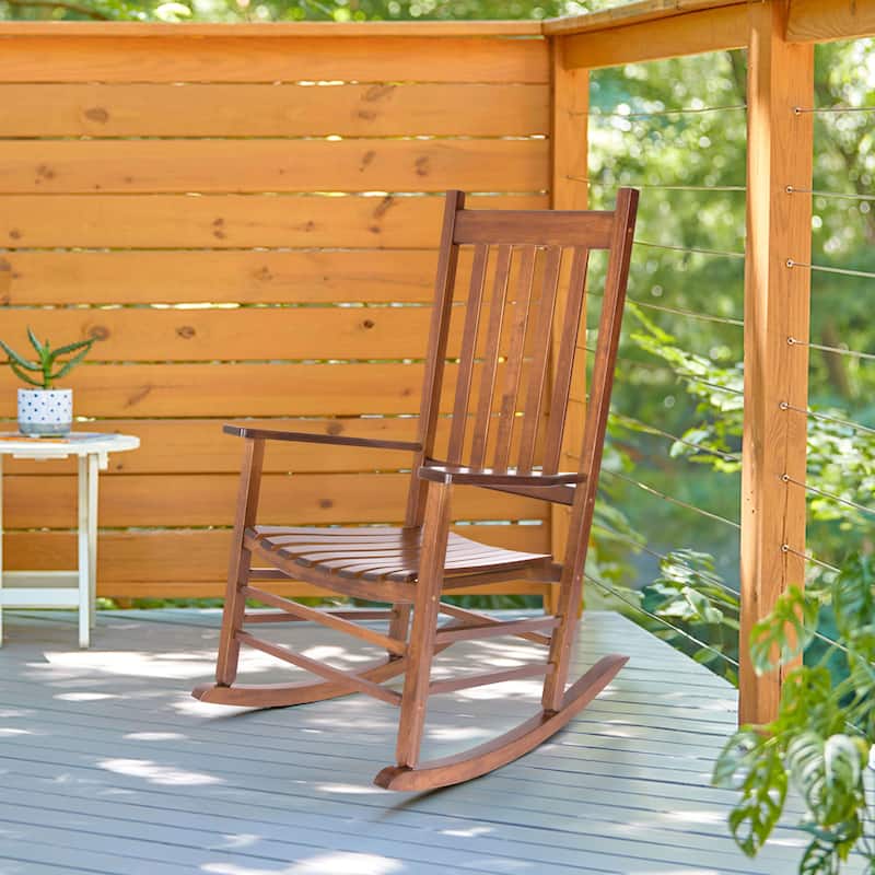Porch & Den Steeplechase Genuine Hardwood Rocking Chair