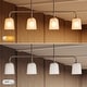 preview thumbnail 4 of 6, Metal Linear 4-Light Kitchen Island Pendant with Frosted White Glass Shades