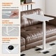 preview thumbnail 4 of 5, White Rolling Laptop Desk Height Adjustable Small Standing Desk, Mobile Side Table Bed Table, Mobile Standing Desk for Coffee