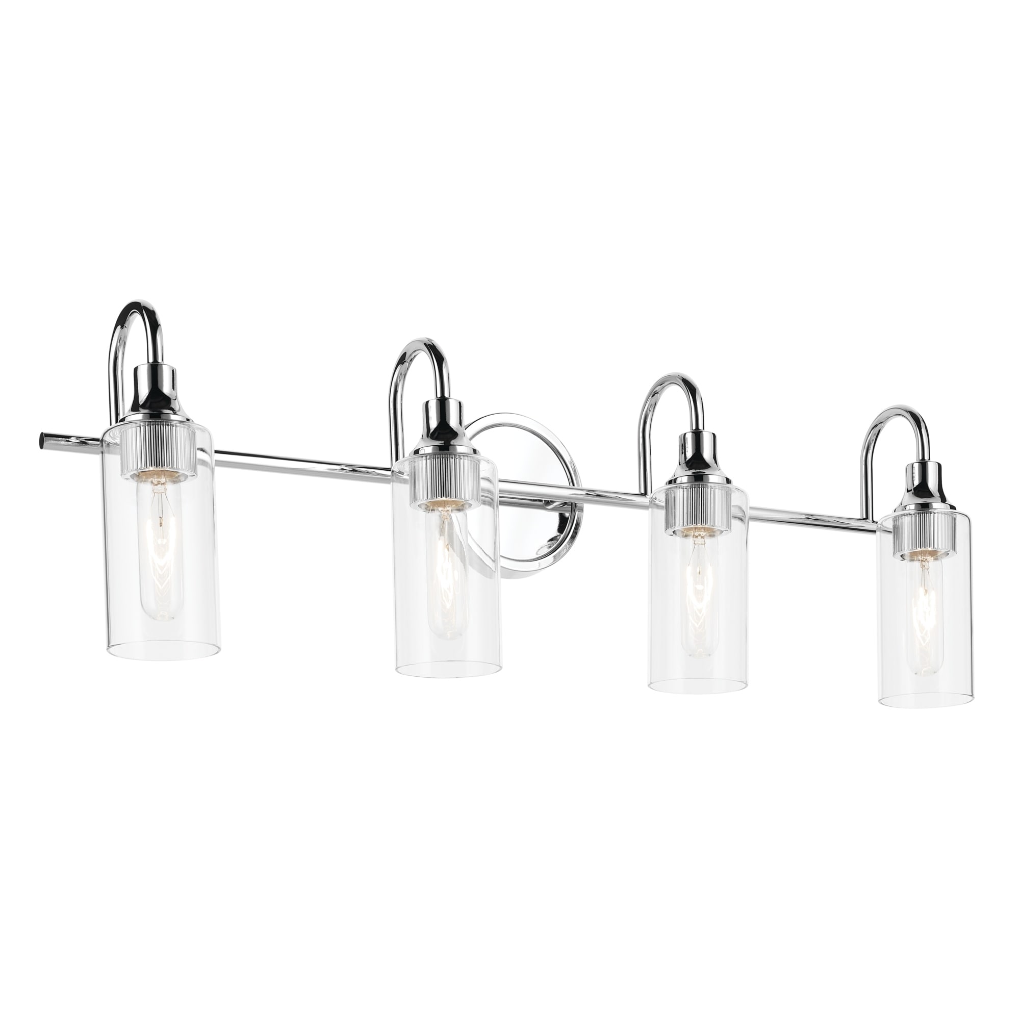 Kichler Lighting Kavi 31.5" 4-Light Vanity Light with Clear Glass in Chrome