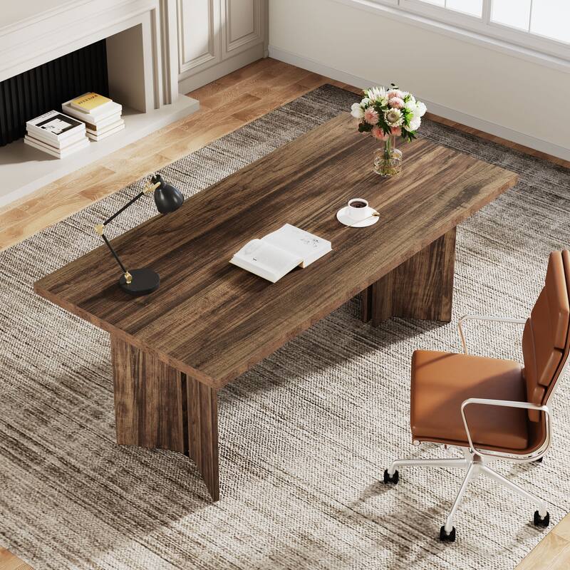 63-Inch Modern Executive Desk Large Office Computer Desk Writing Table