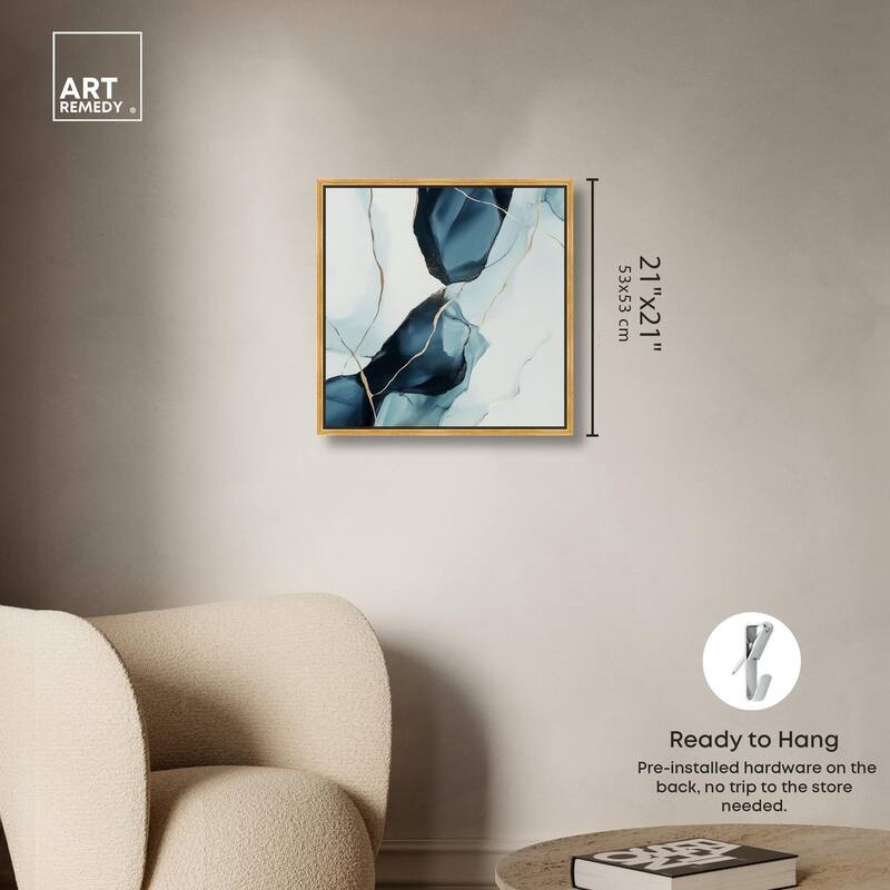 Cerulean Flow III Canvas by Art Remedy