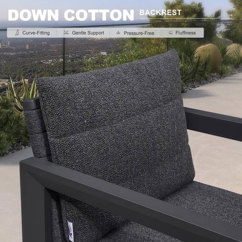 PURPLE LEAF Caesar Outdoor Bar Stools Set of 2 Modern Aluminum Barstools