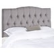preview thumbnail 1 of 1, Safavieh Axel Arctic Grey Upholstered Tufted Headboard (Queen)