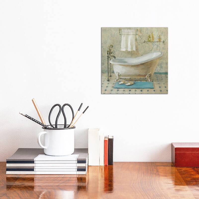iCanvas "Victorian Bath III" by Danhui Nai Canvas Print - 12x12x1.5