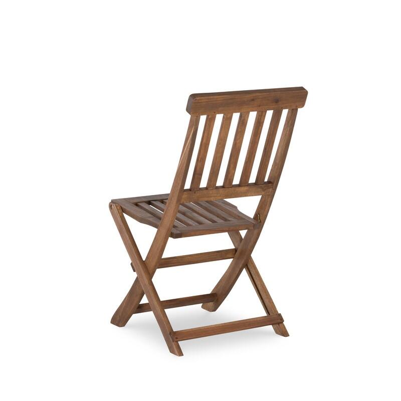 Linon Catalan Three-Piece Cafe Teak Set