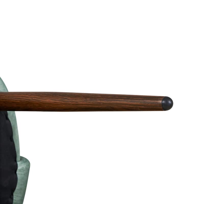 HomeRoots Set of Two Sage and Brown Upholstered Velvet Dining Side Chairs - 18.90 in. x 32.70 in. x 20.10 in.