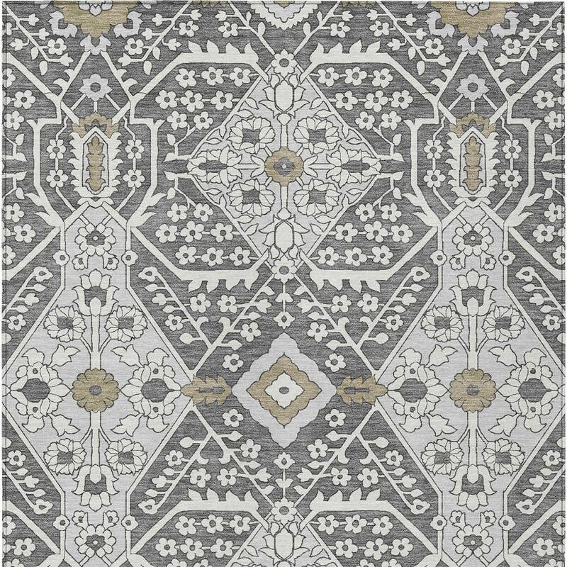 HomeRoots Floral Transitional Rectangle Outdoor Rug