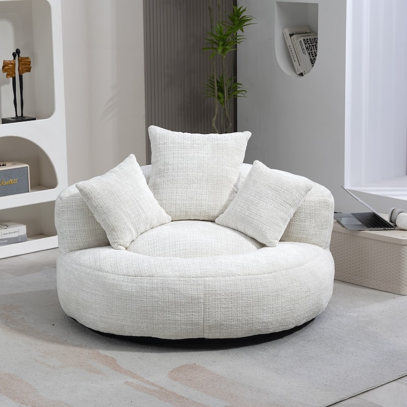 Lazy Sofa Durable Comfort Lounger High Back Bean Bag Chair Couch With Three Pillows for Adults and Kids, Indoor & Outdoor