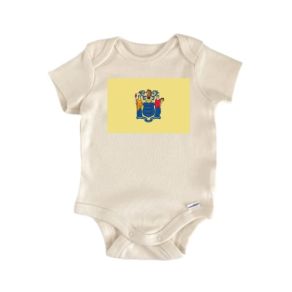 slide 2 of 6, New Jersey - Baby Boy Girl Clothes Infant Bodysuit Funny Cute Blue - 0-3M