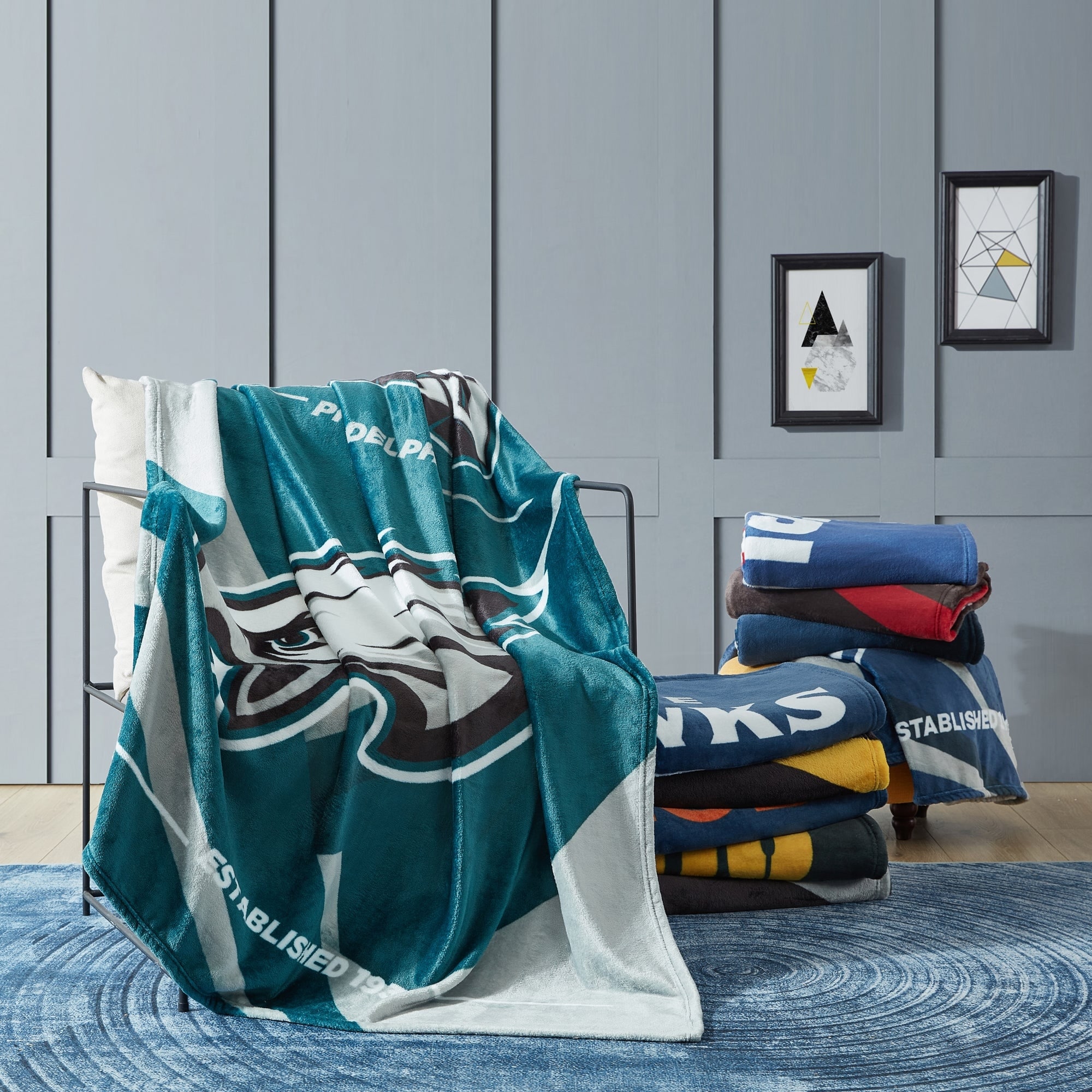 Nfl waffle sherpa throw blanket cheap