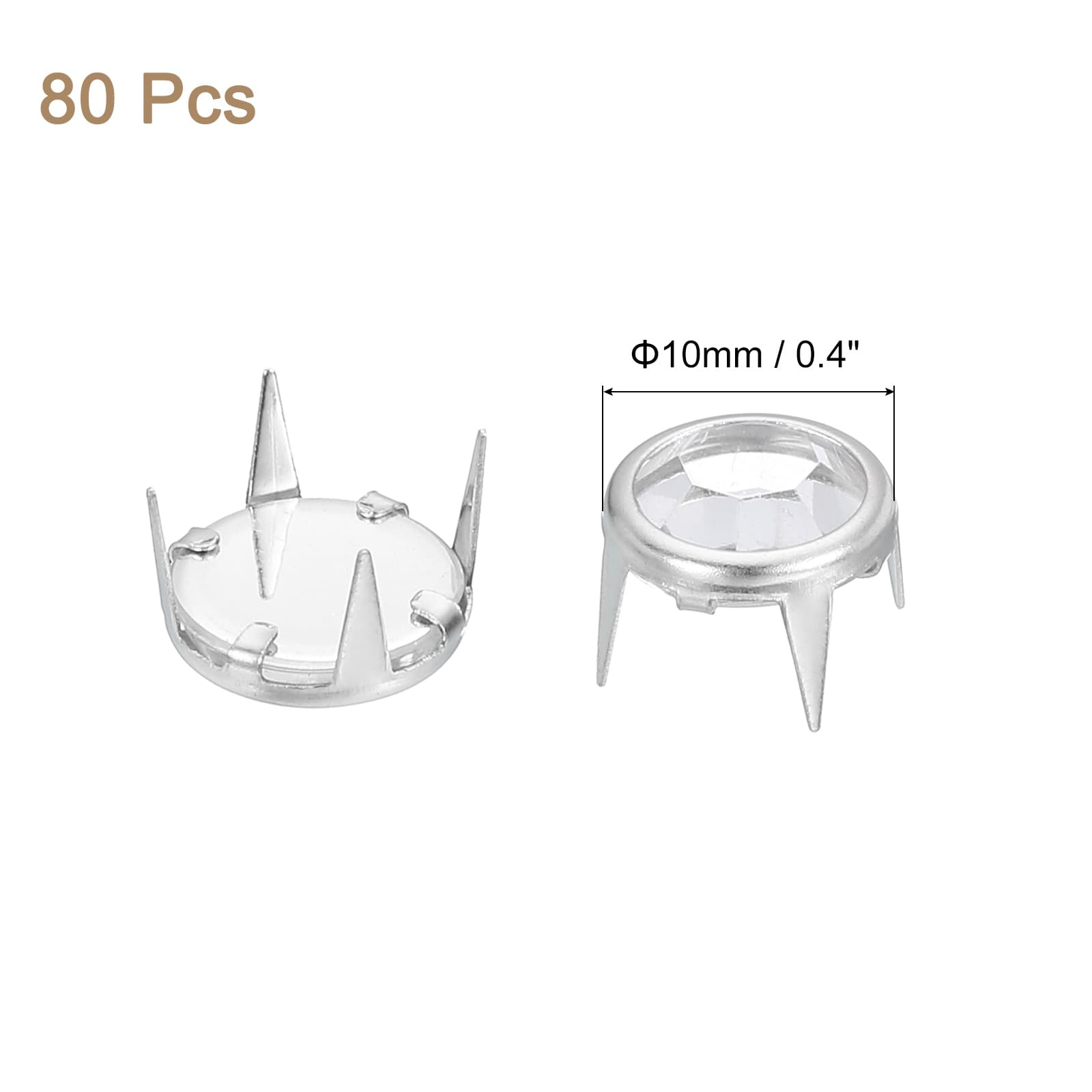 Rhinestone Studs, Round Rivets Claw Beads Nailhead