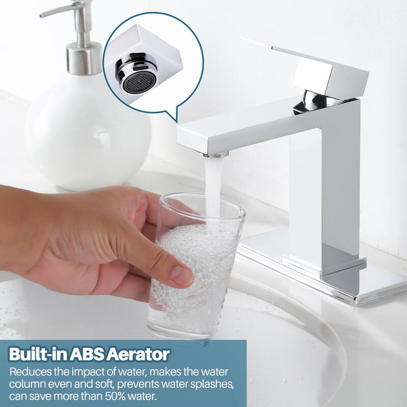 WOWOW 1.2 GPM Single Handle Bathroom Sink Faucet