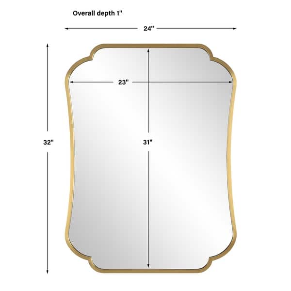 Uttermost 09904 Athena 24" W x 32" H Rectangular Stainless Steel