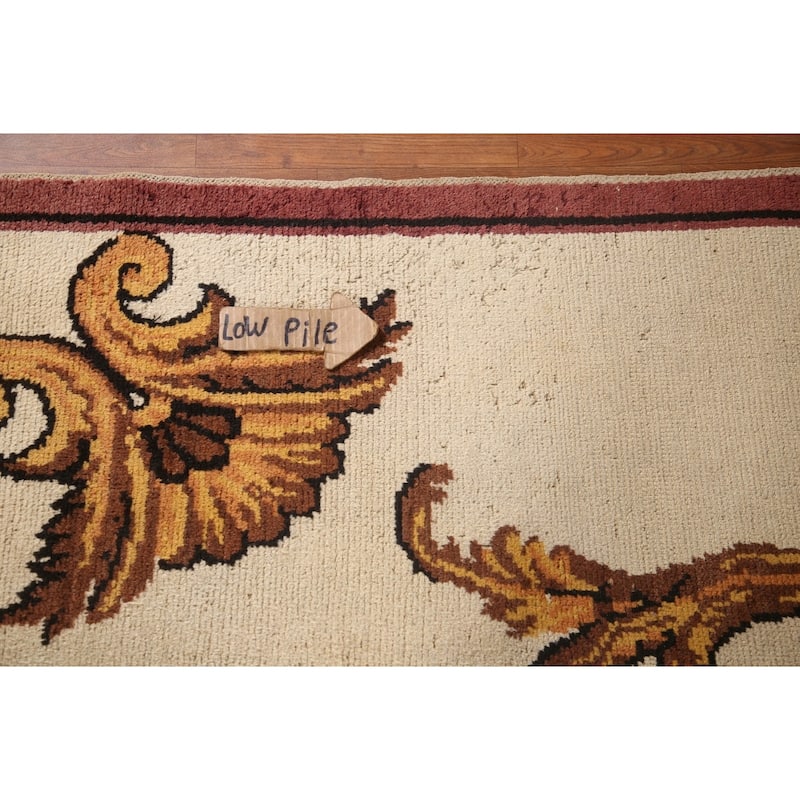 Aubusson Oriental Area Rug Handmade Wool Carpet - 8'2"x 9'2"