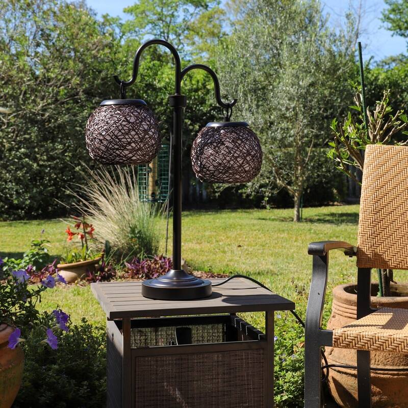 Gardner Oil Rubbed Bronze with Highlights Outdoor Table Lamp