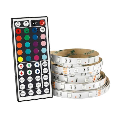 OVE Decors 32.8 ft. Indoor RGB LED Tape Strip with Remote