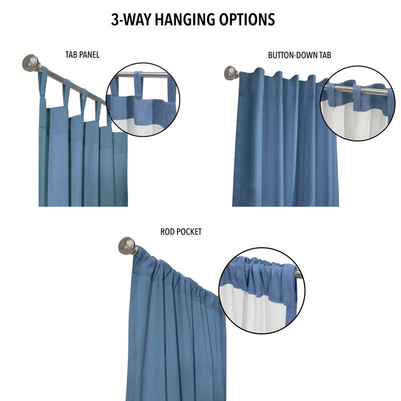 Weathermate Topsions 3-way Header Insulated Curtain Panel Pair