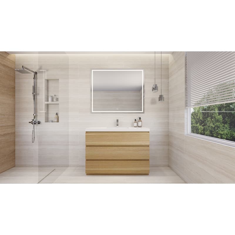 Aron 48'' Freestanding Vanity with Reinforced Acrylic Sink