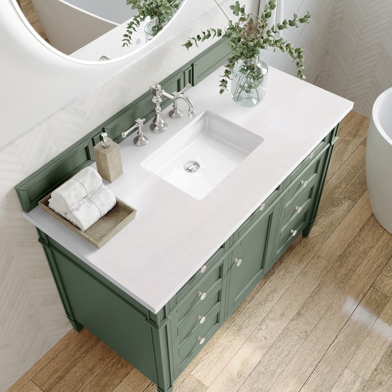 James Martin Vanities 650-V48-3WZ Brittany 48" Single Basin Poplar