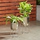 preview thumbnail 8 of 39, White Silver Gold or Black Iron Glam Contemporary Planter (Set of 2) - S/2 16", 13"H Silver