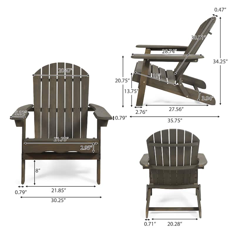 Malibu Outdoor Wood Folding Adirondack Chairs (Set of 4) by Christopher Knight Home