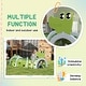 preview thumbnail 3 of 7, Qaba Kids Play Tunnel, Toddler Tunnel for Kids to Crawl , Crocodile Design Tunnel for Indoor or Outdoor Playground, Green