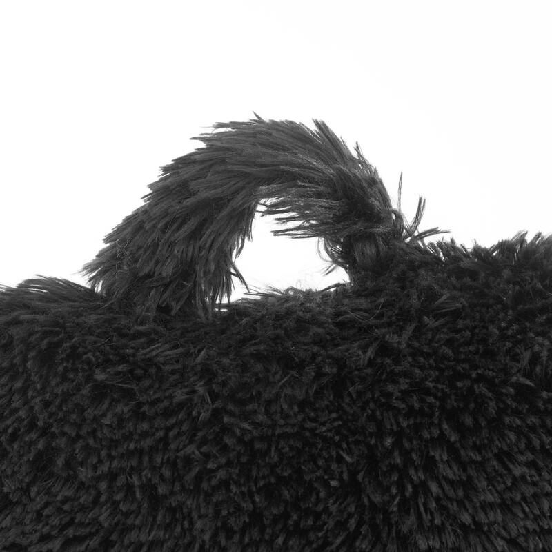 Urban Shop Decorative and Supportive Backrest Bed Pillow, Black