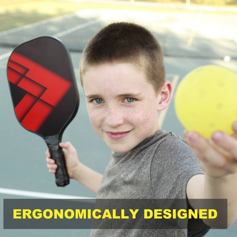 Graphite Pickleball Paddles Carbon Fiber Racket with Protective Cover - Multicolor