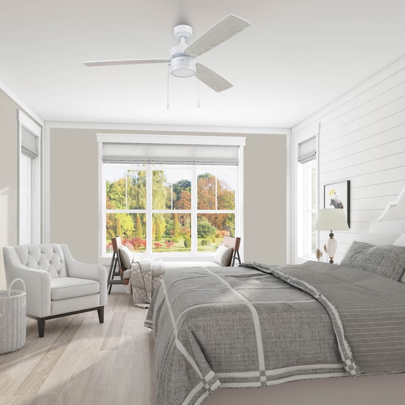52" Prominence Home Madrona Indoor Ceiling Fan, Painted Gun Metal - 52