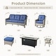 preview thumbnail 65 of 71, OVIOS 10-piece Patio Wicker Swivel Rocking Chair Set With Fire Pit