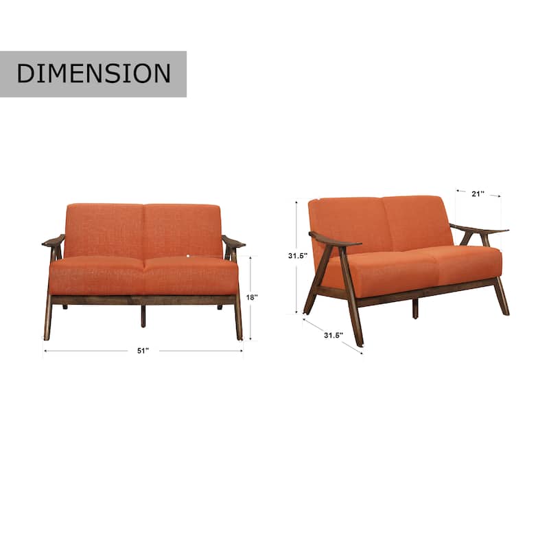 Levine Retro Living Room Loveseat