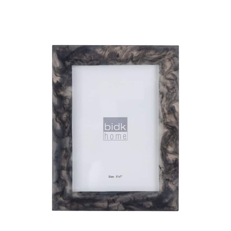 Swirled Rectangular Picture Frame - for 5" x 7" Photo - Black