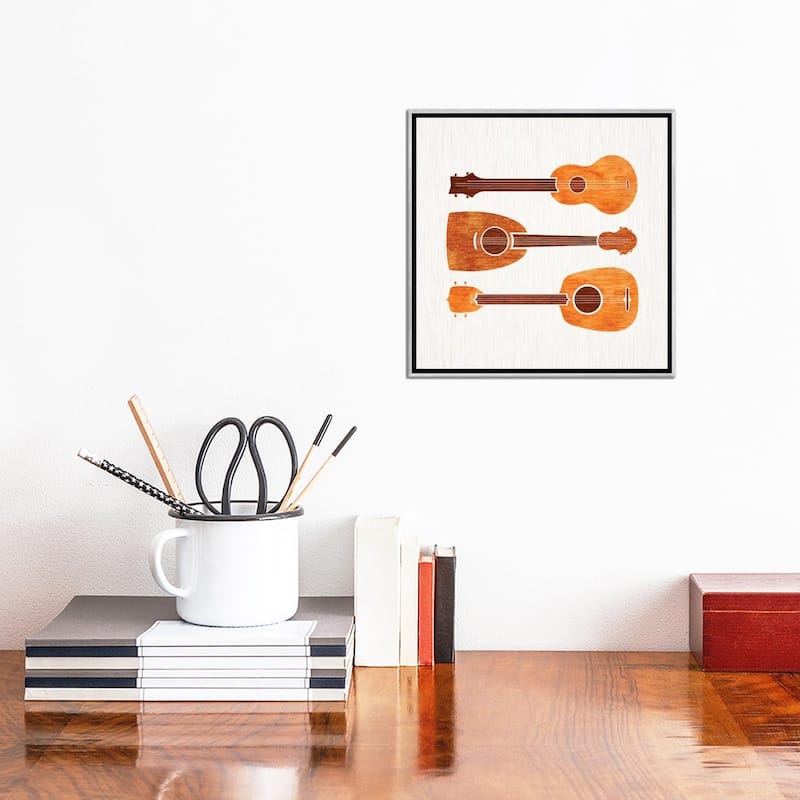 iCanvas "Hawaiian Ukuleles" by Modern Tropical Framed