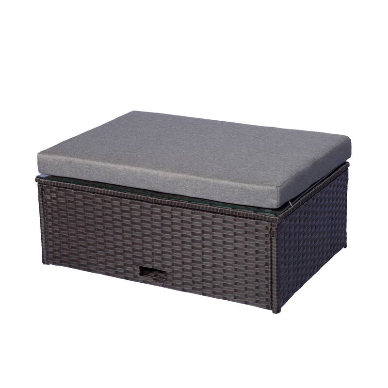Ander Outdoor Patio Sectional Sofa Conversation Set with Cushions