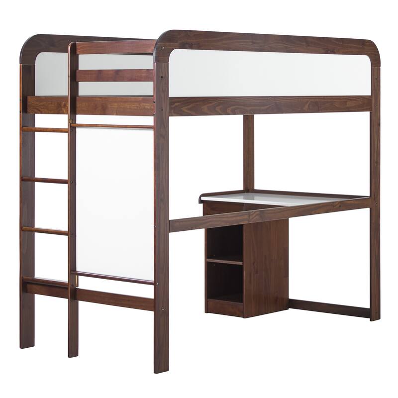 Walker Edison Twin Loft Bed with Desk