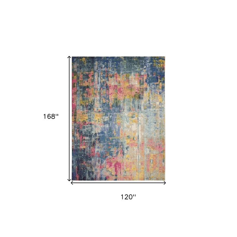 Power Loomed Abstract Modern Durable Area Rug - 168' X '120' X '0.5