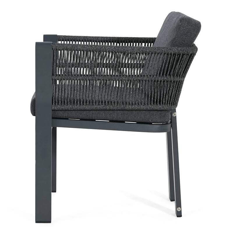 Christopher Knight Home - Outdoor Aluminum Dining Chair Set with Weather-Resistant Cushions