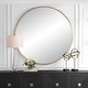 preview thumbnail 2 of 4, Uttermost Junius Large Gold Round Mirror - 60"W x 60"H x 1.5"D