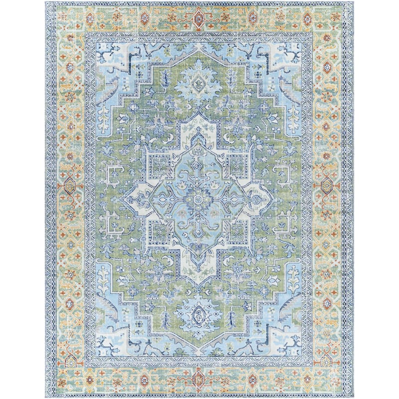 Livabliss Bodrum Updated Traditional Medallion Indoor / OutdoorArea Rug