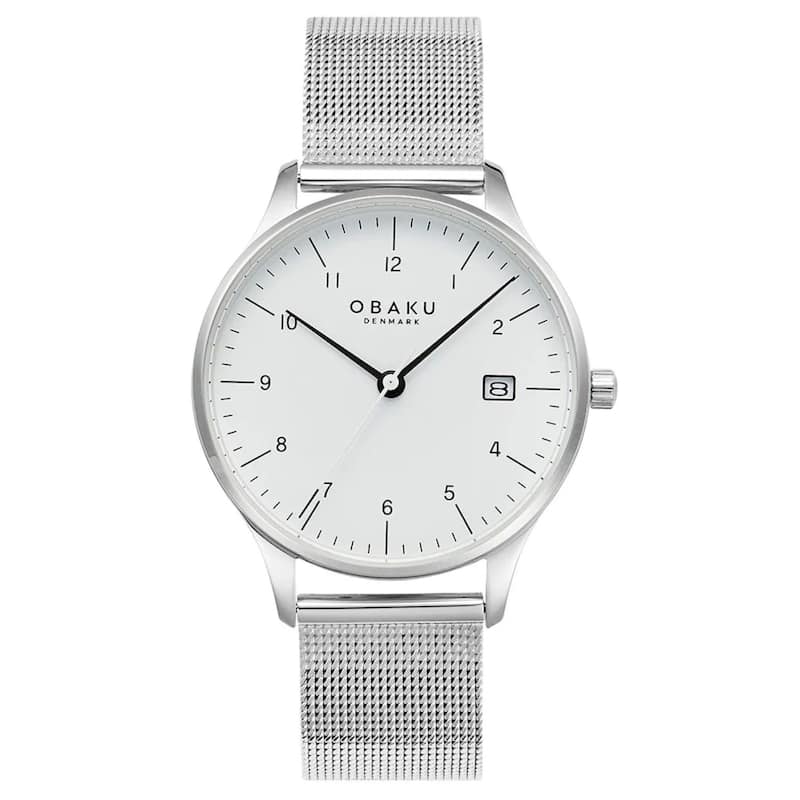 Obaku Women's Chia Lille White Dial Watch - V298LDCWMC - One Size