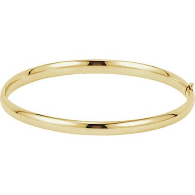 Curata 14k Yellow Gold 4.75mm Bangle Bracelet Polished Bangle Bracelet