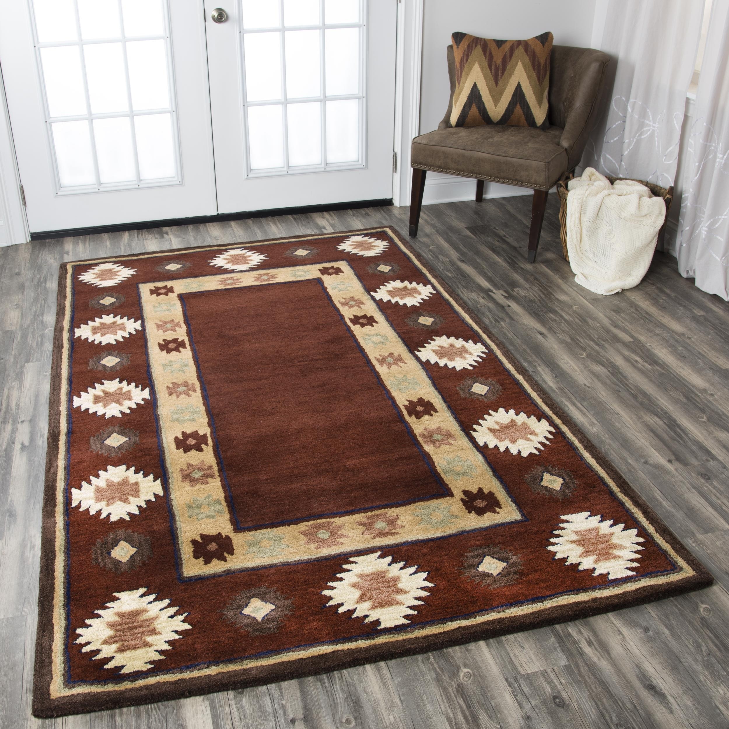 Alora Decor Ryder Hand-tufted Southwestern Wool Rug.