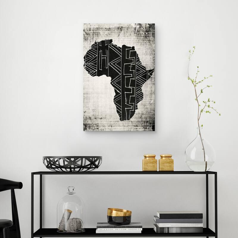 African Map 2 by Nikki Chu Canvas Art Print