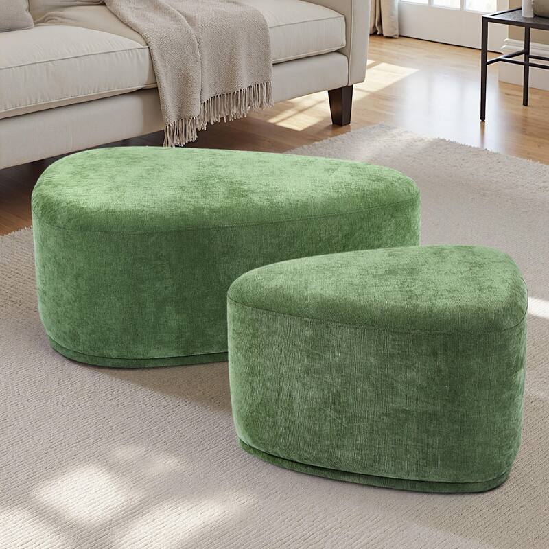 Oversized Triangle Cocktail Ottoman (Set of 2)
