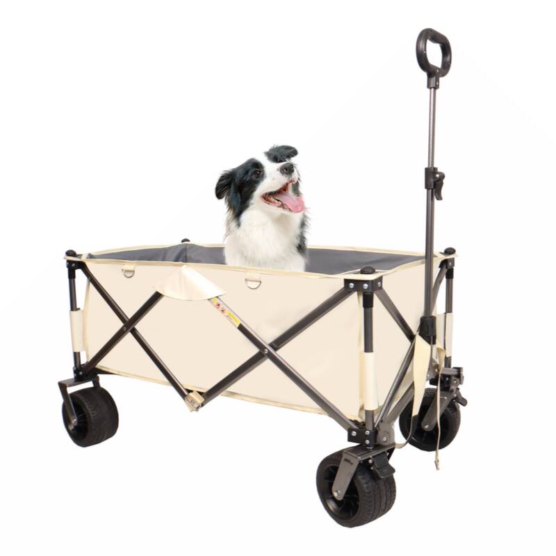 Heavy Duty Utility Beach Wagon Cart for Sand with Big Wheels