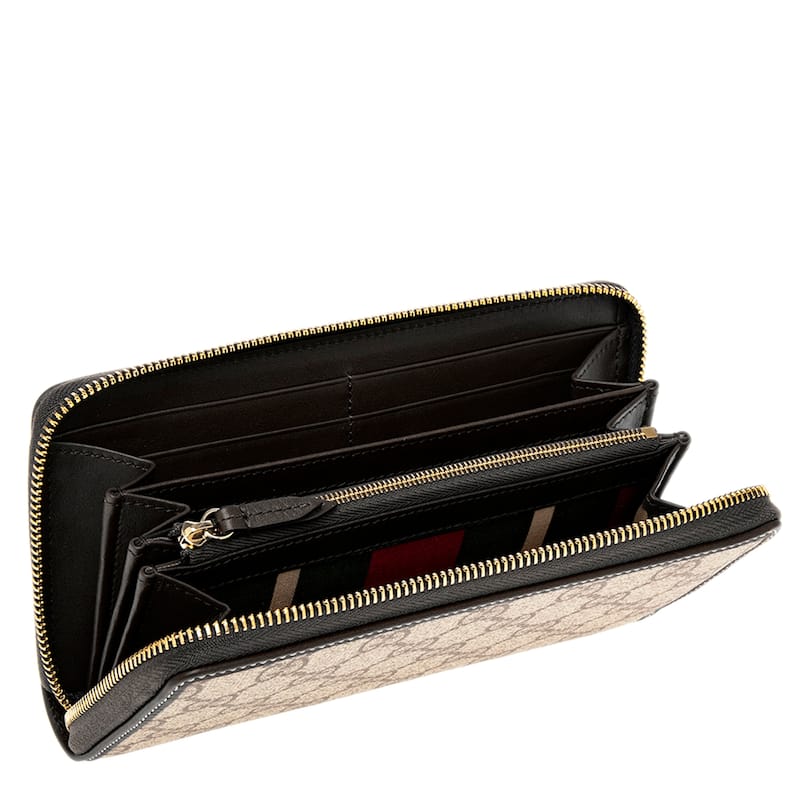 Gucci GG Emblem Zip Around Wallet