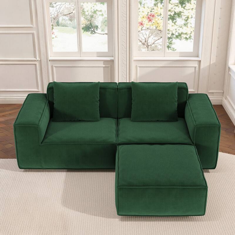 Modular Sofa Can Be Converted Into An Oversized Sofa Bed Free Conversion Sofa Set,Two Person Combination With Footrest