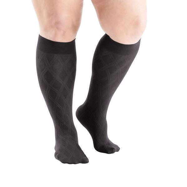 Shop Women S Wide Calf Solid Patterned Trouser Socks 3 Pack